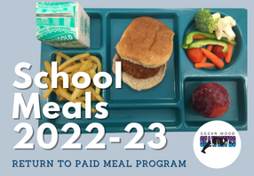 School meals 2022-23 Return to paid meals